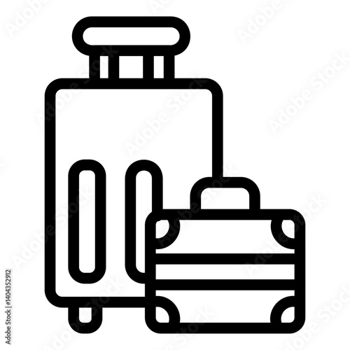 lunggage Line Icon
