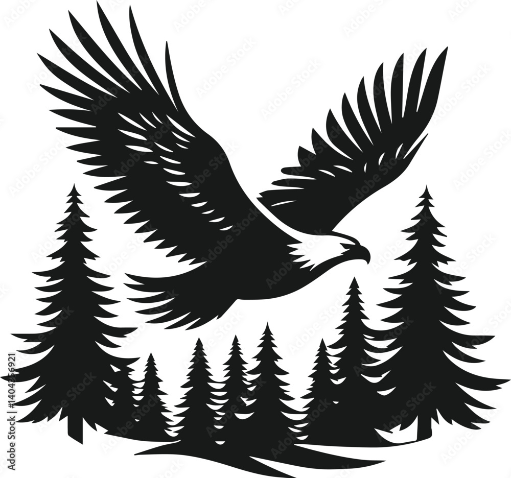 Fototapeta premium Eagle silhouette