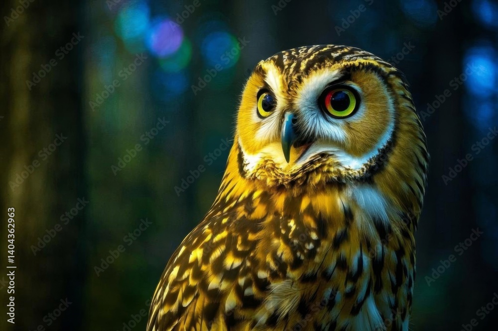 there is a owl that is sitting in the dark there is a owl that is sitting in the dark