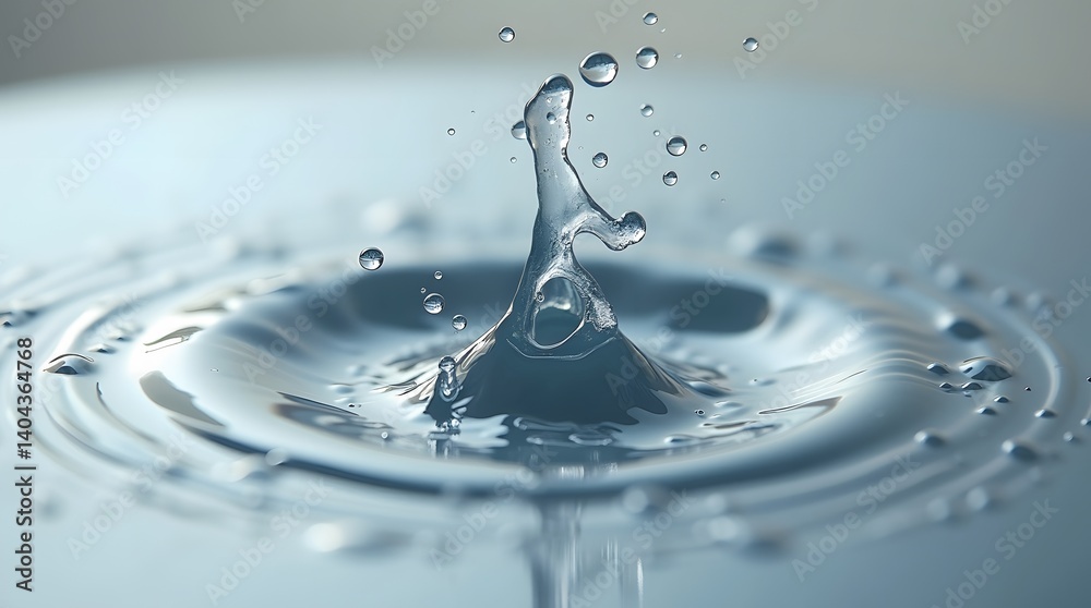 Water drop splash, ripple effect. Abstract liquid motion, clear texture. Perfect for purity, freshness, and fluidity concepts. Water drop splash, ripple effect. Abstract liquid motion, clear texture. Perfect for purity, freshness, and fluidity concepts.