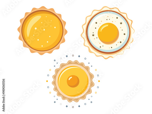 vector illustration of a chinese food Egg Tart