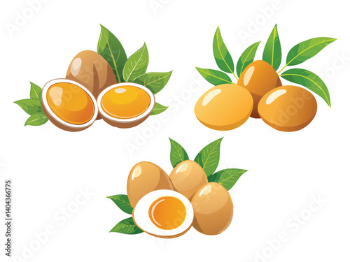 vector illustration of a chinese food Tea Eggs