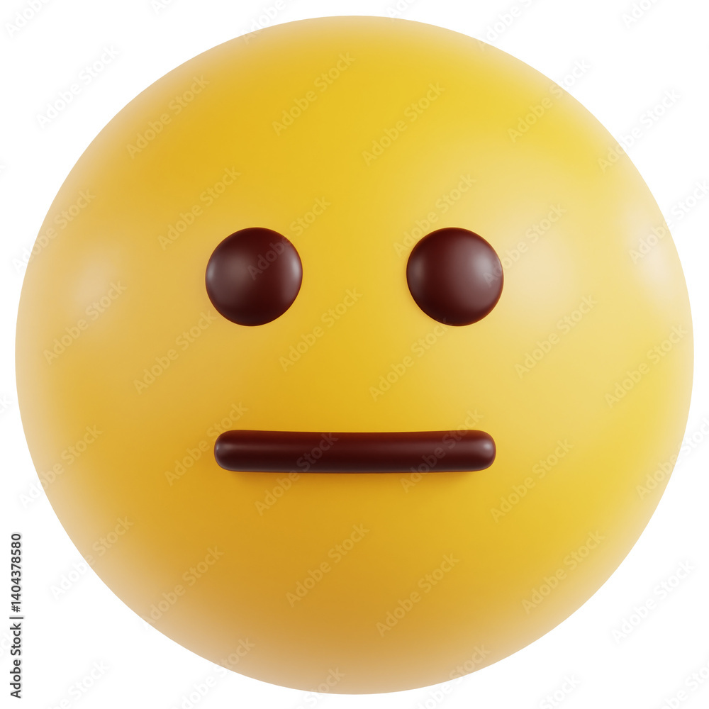 Fototapeta premium Neutral Face 3D Ilustration