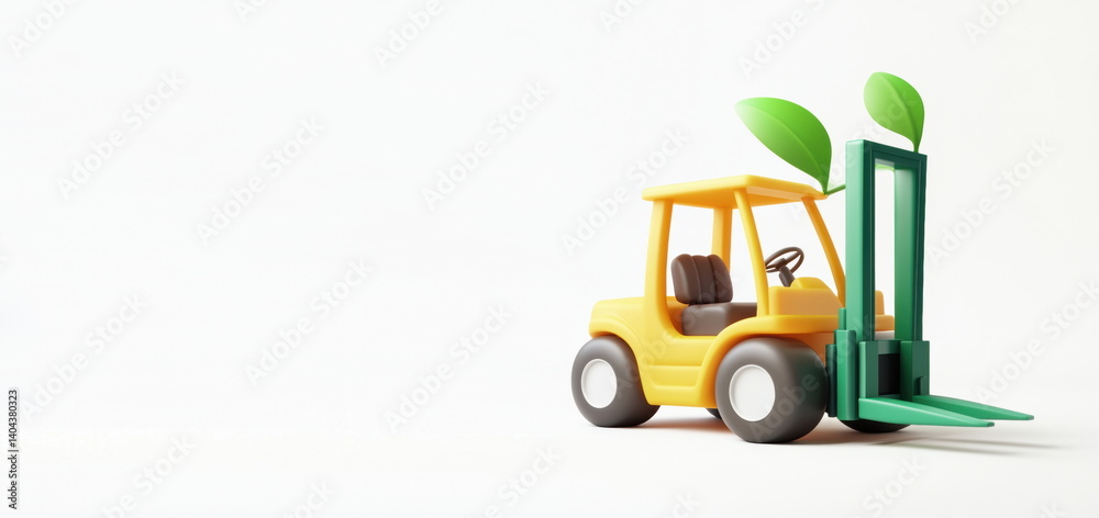 Fototapeta premium 3D icon of A Forklift