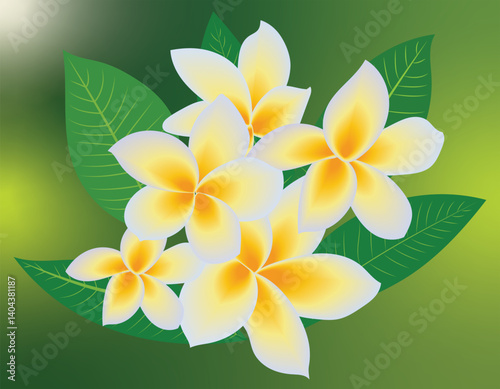 Plumeria, also known as frangipani vector illustration. Kathgulap vector.