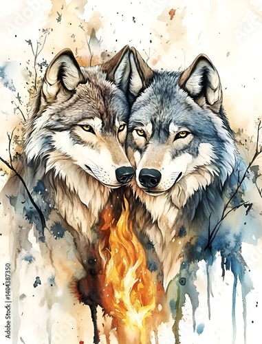 wolf in the woods