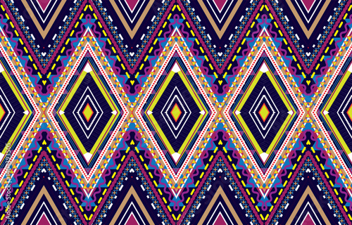 Ethnic boho seamless pattern. Ethno ornament. Tribal art colorful repeatable background. Fabric design, wallpaper, wrapping