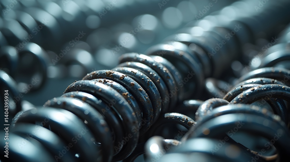 Rusty metal springs close-up. Macro shot, industrial texture. Best for mechanical concepts, abstract backgrounds. Rusty metal springs close-up. Macro shot, industrial texture. Best for mechanical concepts, abstract backgrounds.