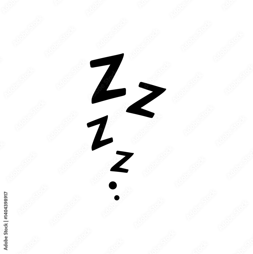 Zzz sleep snore effect vector icon Zzz sleep snore effect vector icon