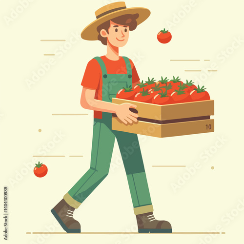 men carry plantation products