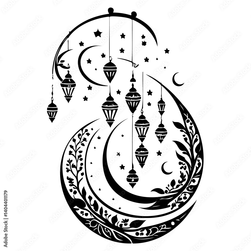 Eid Mubarak Celebration Festive Decorative Art Eid Mubarak Celebration Festive Decorative Art
