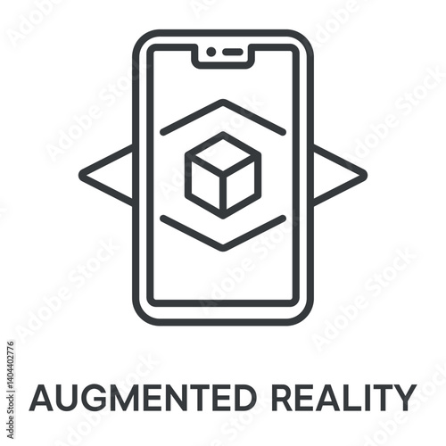 augmented reality concept simple design icons, simple style design inspiration for any interface and purpose suitable for symbols and more