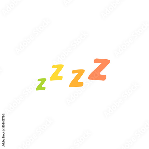 Colorful zzz bed sleep snore icon