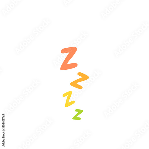 Colorful zzz bed sleep snore icon
