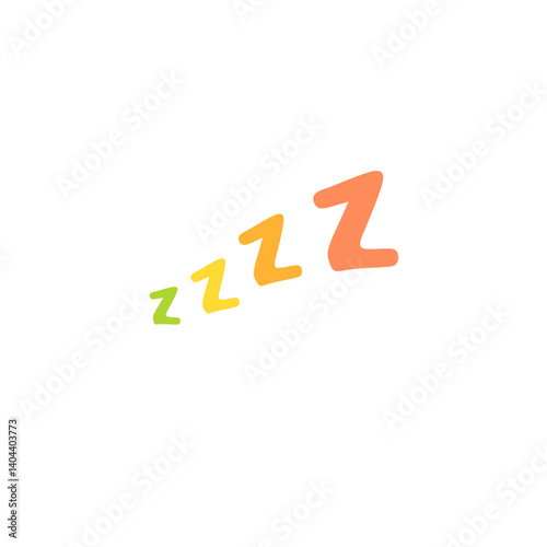Colorful zzz bed sleep snore icon