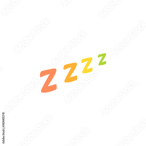 Colorful zzz bed sleep snore icon