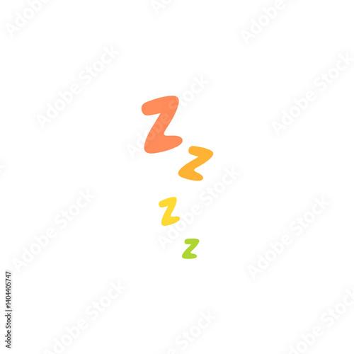 Colorful zzz bed sleep snore icon