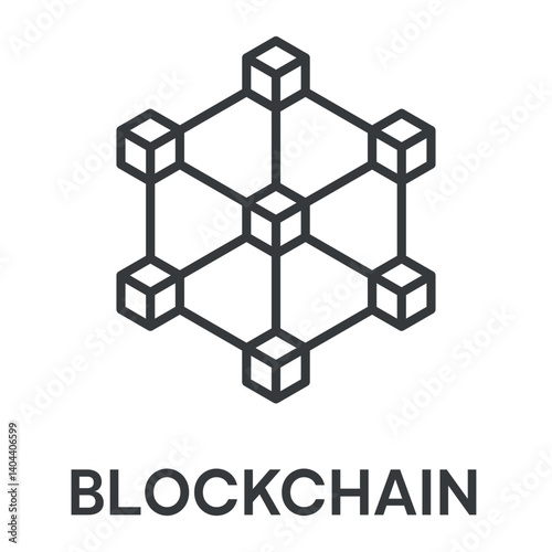 Cuadro en lienzo blockchain simple design icons, simple style design inspiration for any interfac