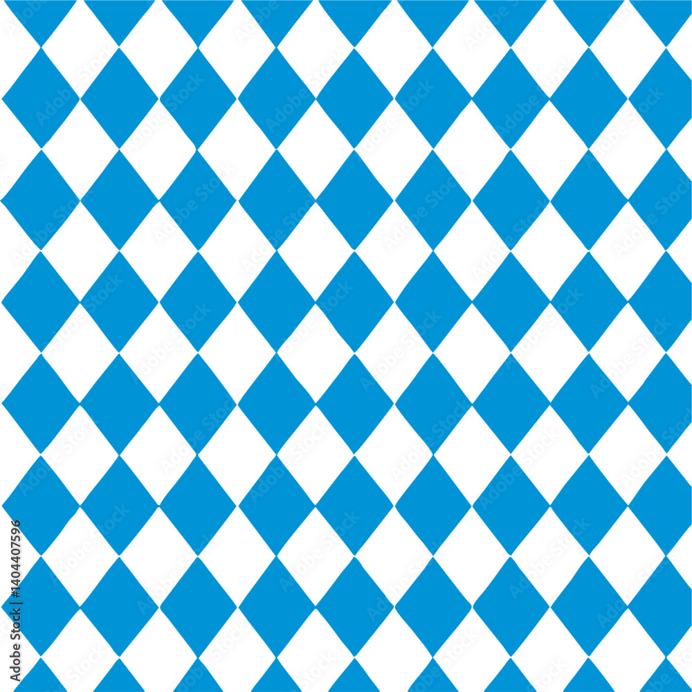 Blue and white diamond pattern resembling a Bavarian flag design.
