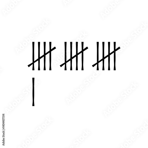 Wall tally marks. Prison day counting jail hash symbols