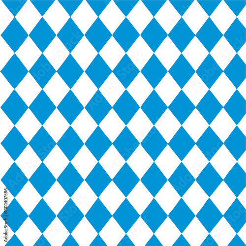 Blue and white diamond pattern resembling a Bavarian flag design.