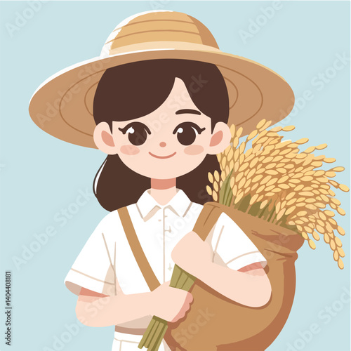 woman carry plantation products