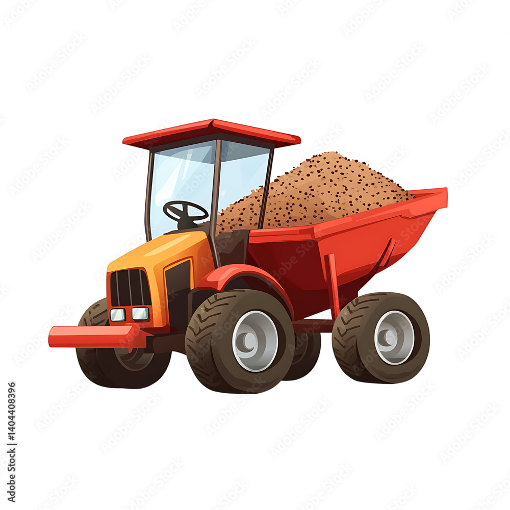 fertilizer cartoon isolated on white background full depth of field 