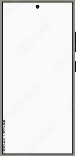 Minimal White Screen Smartphone Vector Mobile Illustration