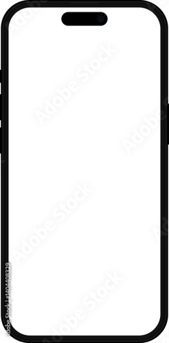 Smartphone Transparent Screen Vector Mobile Phone Illustration