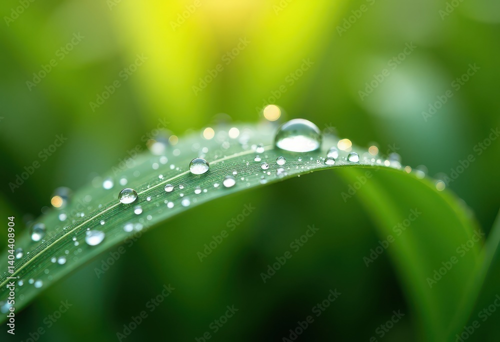 A macro photograph of a curved green leaf covered in water droplets. The image captures the delicate beauty of nature, showcasing the intricate details of the leaf's surface. A macro photograph of a curved green leaf covered in water droplets. The image captures the delicate beauty of nature, showcasing the intricate details of the leaf's surface.