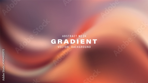 Abstract Mesh Gradient Vector Background Swirled, Blurred, Orange, Brown
