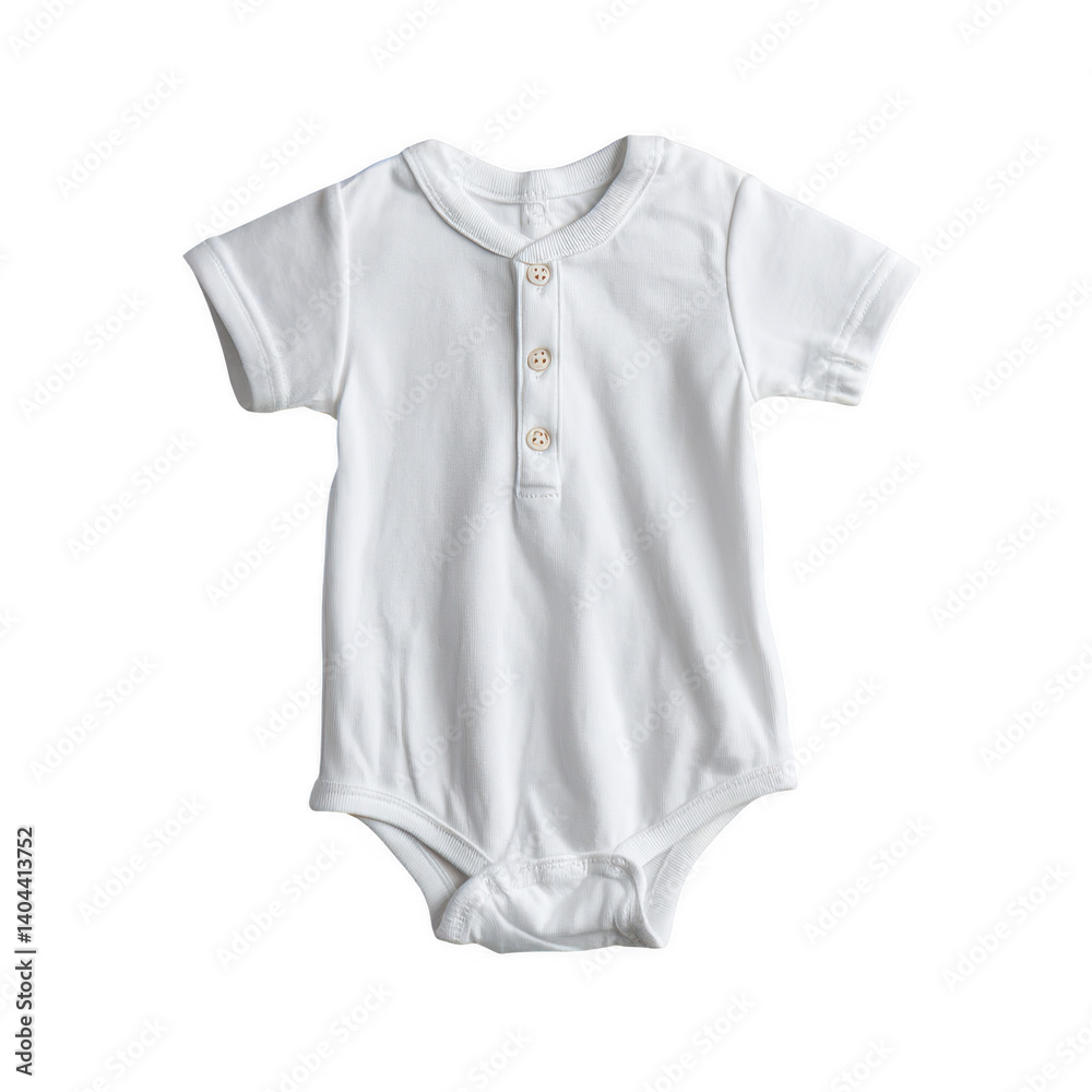 Baby onesie mockup with snap buttons digital image minimalist style front view fashion concept Baby onesie mockup with snap buttons digital image minimalist style front view fashion concept