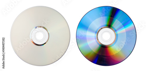 DVD front and back view isolated on white background