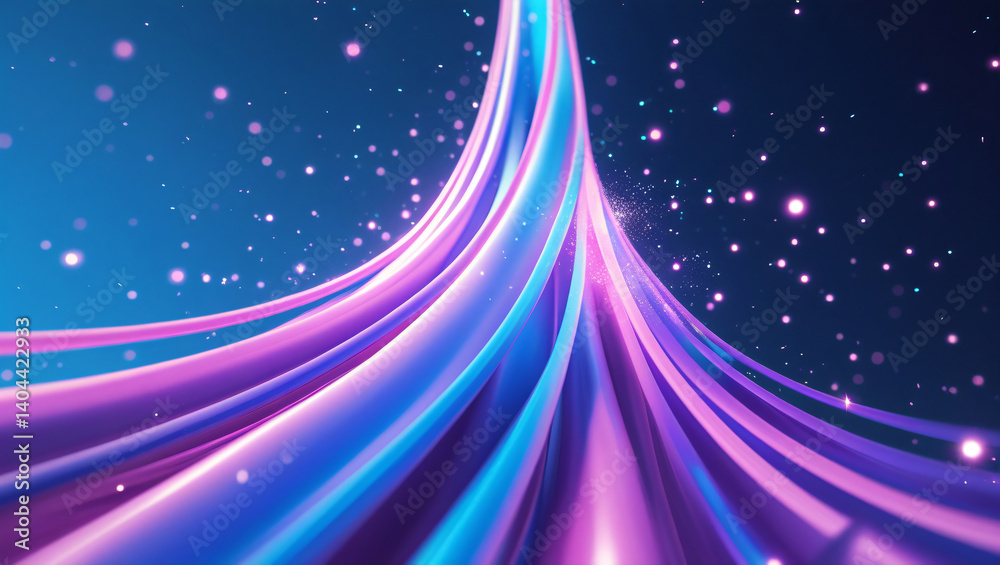 Obraz premium Neon light motion lines 