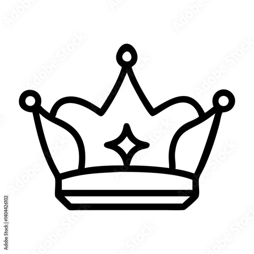Simple crown icon with geometric diamond detail