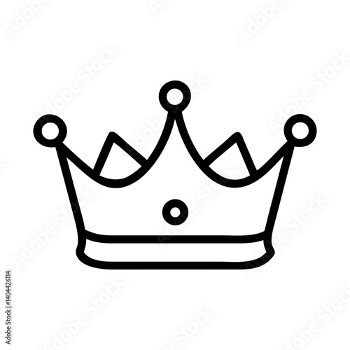 Simple crown icon with geometric diamond detail