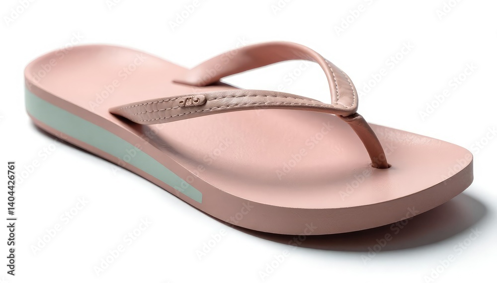 A single flip-flop isolated on white background , photography, rubber A single flip-flop isolated on white background , photography, rubber