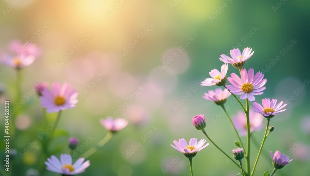 Delicate repeating wildflowers, pastel hues, soft focus , wallpaper, seamless Delicate repeating wildflowers, pastel hues, soft focus , wallpaper, seamless