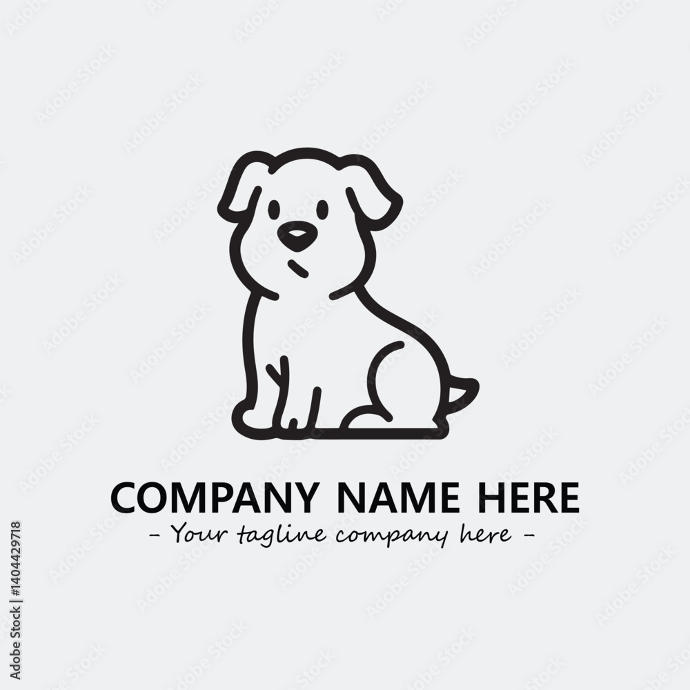 Dog illustration black and white for logo company vector image
Dog illustration black and white for logo company vector image