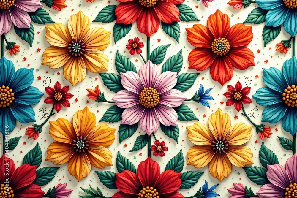 Intricate floral textile design, repeating seamlessly , floral pattern, textile, repeating Intricate floral textile design, repeating seamlessly , floral pattern, textile, repeating