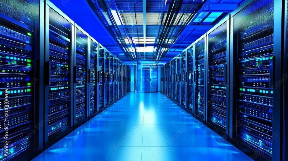 A glimpse into the infrastructure of a high-performance data server room. A glimpse into the infrastructure of a high-performance data server room.