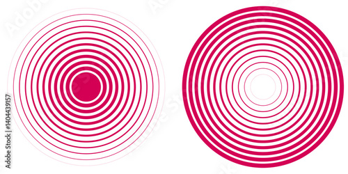 red rings. Symbol of physical pain concept.
