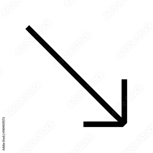 Corner Arrow Bending Down Left Icon Design
