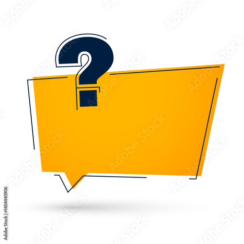 help and request question mark sign background with blank chat bubble