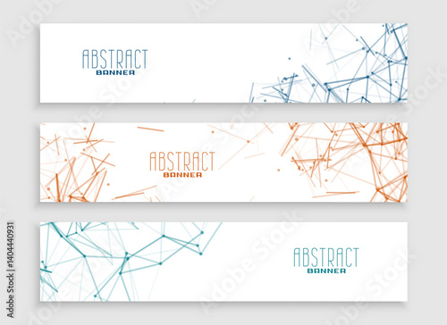 set of three corporate website slider layout in low poly