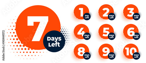 modern countdown timer for number of days left