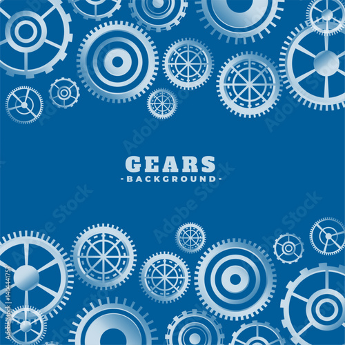 3d style metallic gear wheel motion background design