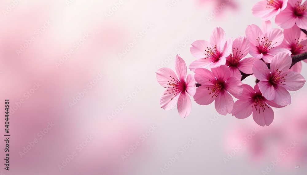 Bold pink sakura blooms, dense clustered design on light background , japan, rich, wallpaper Bold pink sakura blooms, dense clustered design on light background , japan, rich, wallpaper