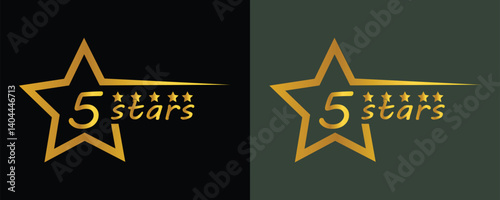 Star logotype design. 5 star logo vector design illustration, Stars logo design concept. 
