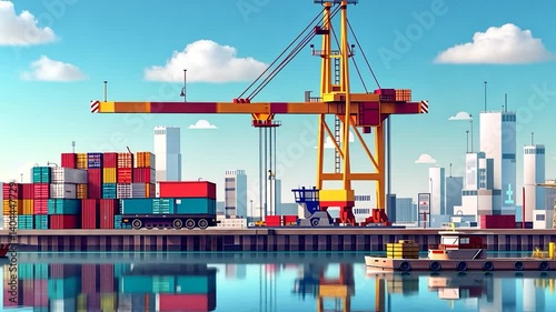 Vibrant Harbor: A City's Industrial Heartbeat